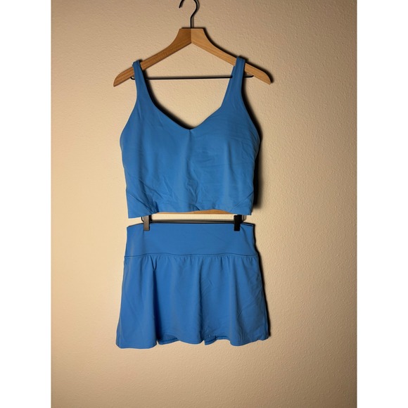 lululemon athletica Dresses & Skirts - Lululemon Align High-Rise Skirt & Align Tank Top Set Ocean Wave Blue Size 14